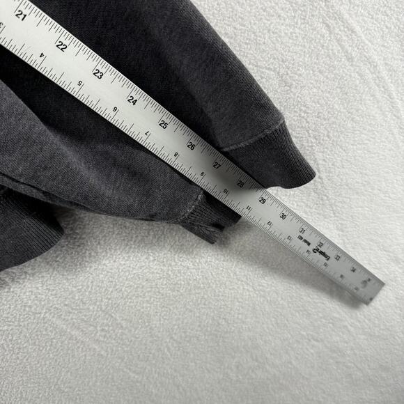 Vintage Gap Hoodie men's XL Gray Sweatshirt Boxy Distressed Embroidered Spellout - Picture 7 of 12